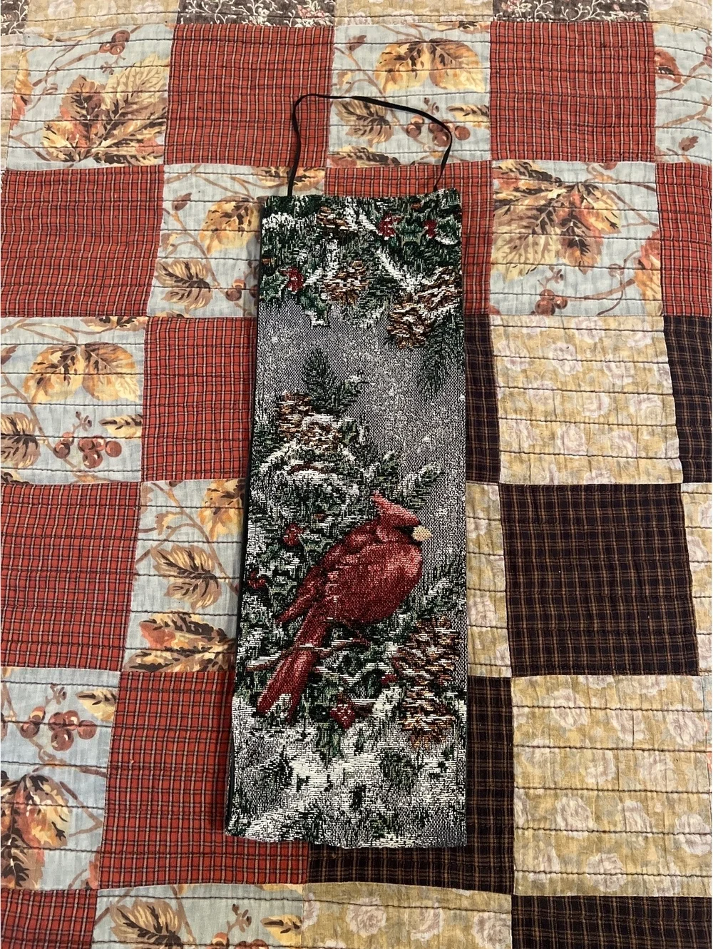 Cardinal Bird Winter Wall Hanging Tapestry